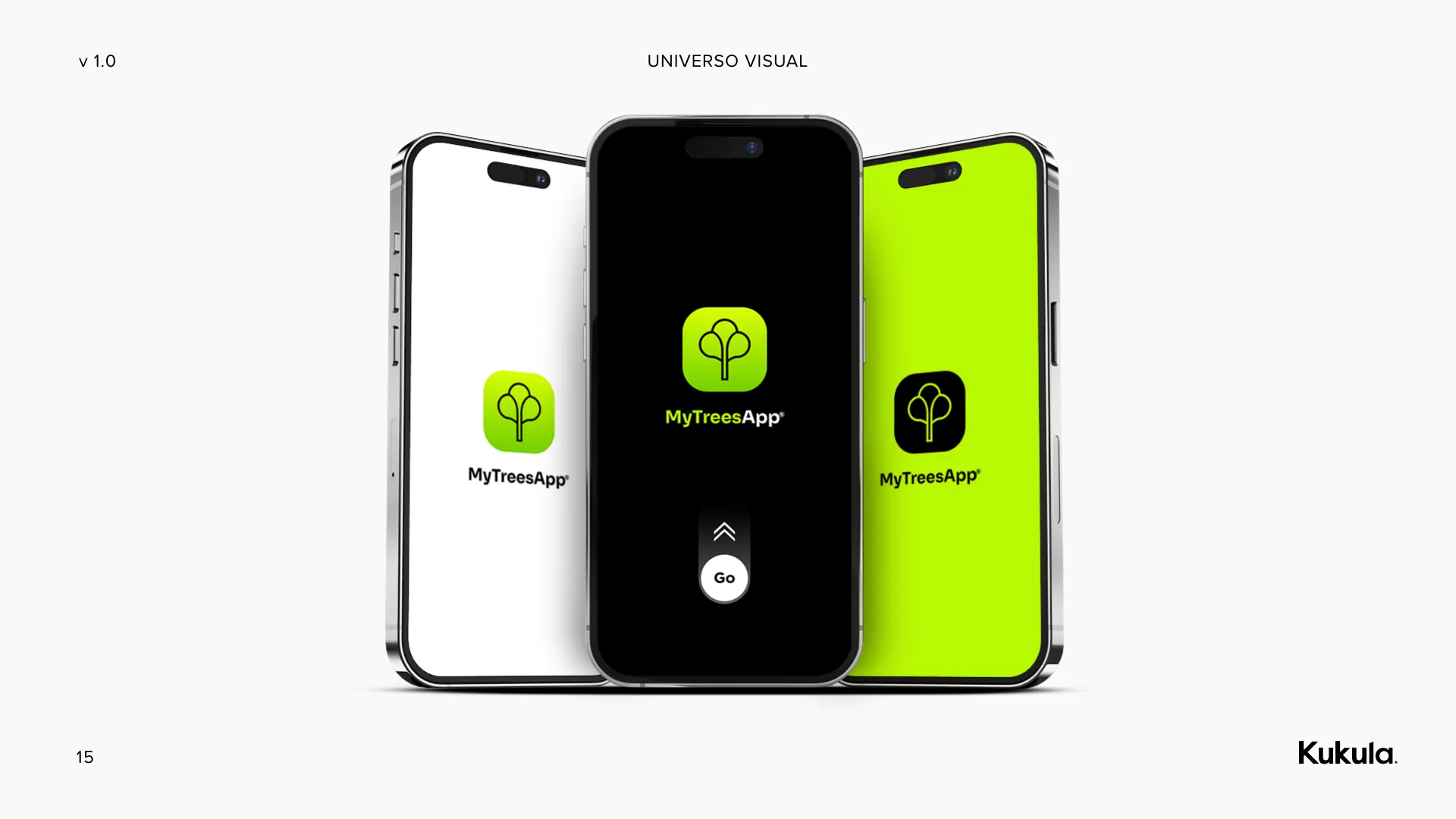 Ícone do aplicativo em três celulares