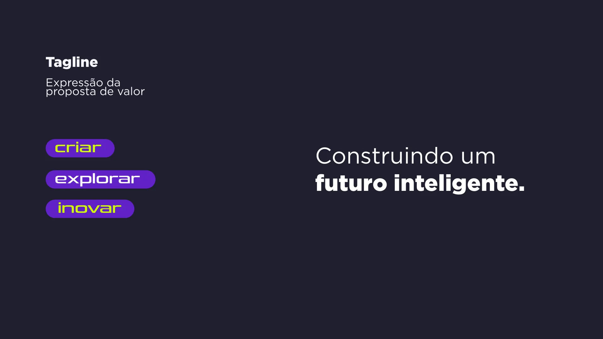 Tagline "Construindo um futuro inteligente"