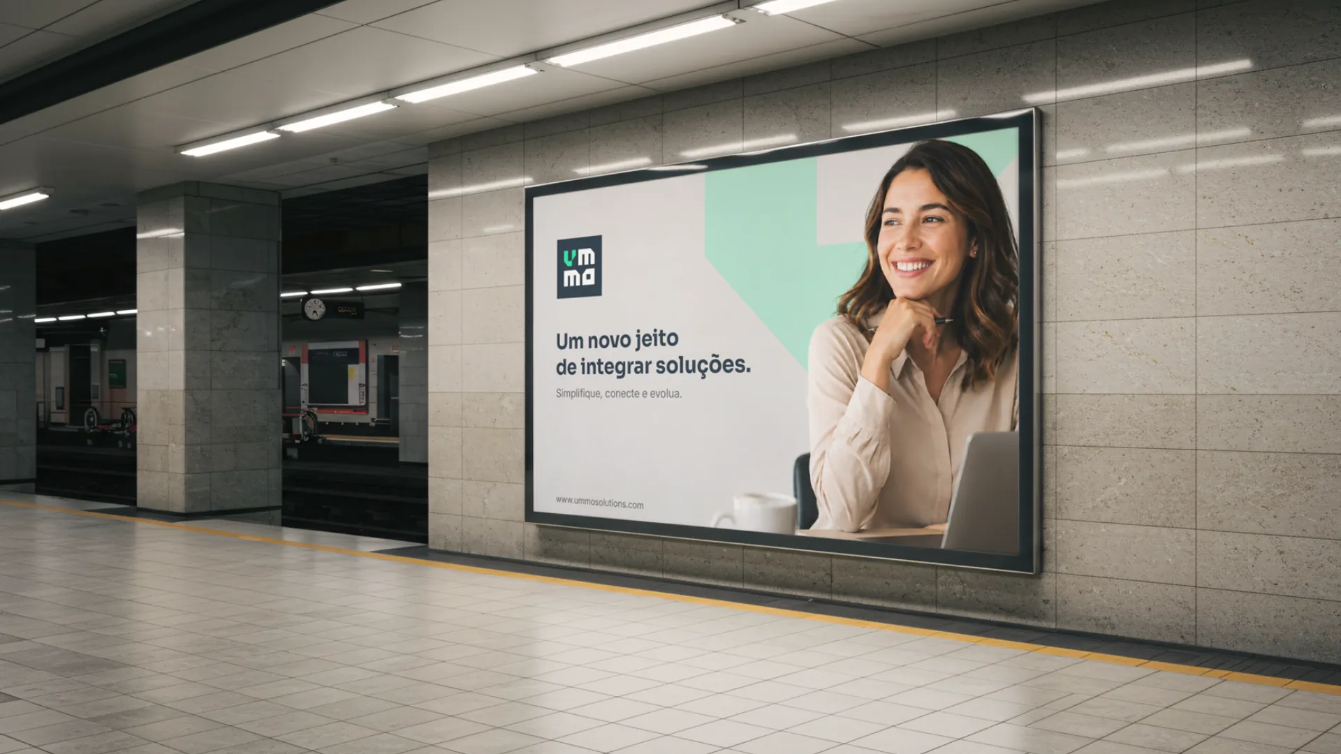 Campanha em mídia de metrô