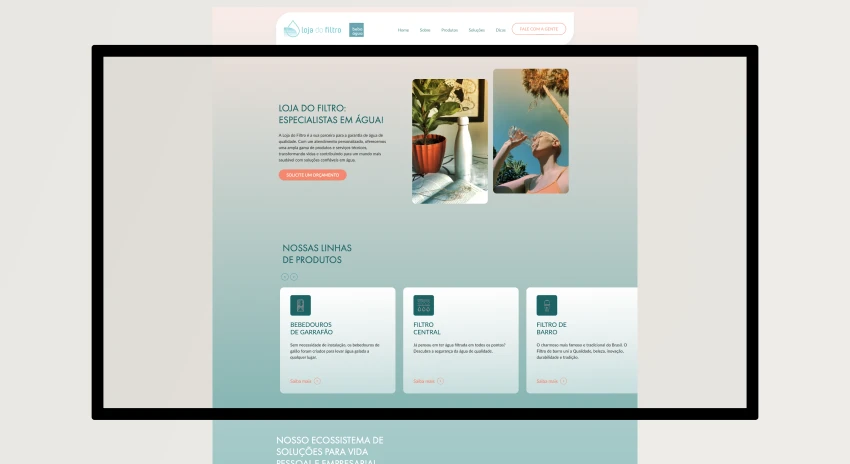 Site desenvolvido pela Kukula para a Loja do Filtro